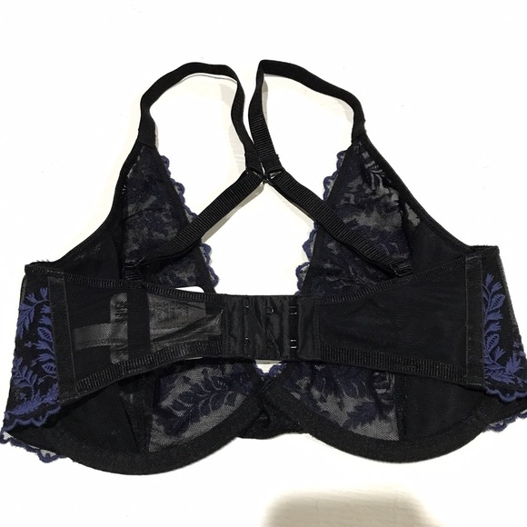 NWT FP 32DD Navy Crimson Clover Underwire Bra - Picture 3 of 6